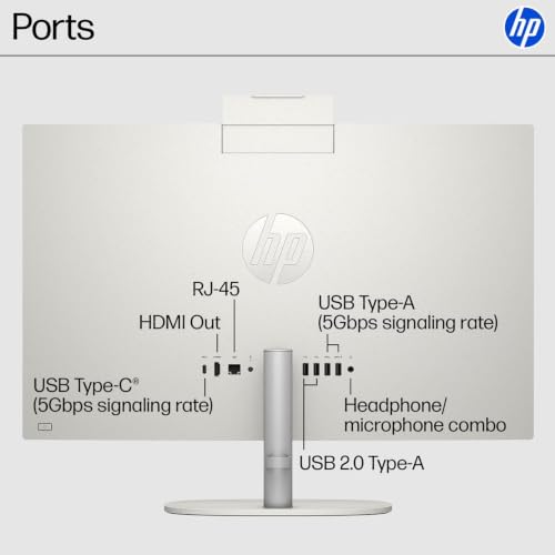 Image of HP 23.8 inch All in One Desktop PC, Intel i5-1334U, 32GB RAM 1TB SSD White