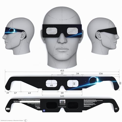 Miniatura 5 de Absolute Eclipse Gafas Eclipse Solar Homologadas Iso 12312-2, Pack De 6 Certificadas Ce