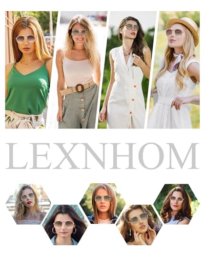 Oversized Aviator Sunglasses Womens Trendy,Retro Gradient Lens Womens Sunglass,Lightweight UV400 Sun Glasses Birthday Gift4