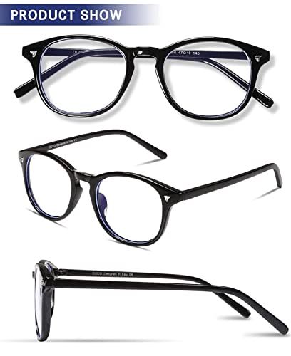 Image of IFLASH Blue Light Blocking Glasses Gaming Filter Transparent Round Eyeglasses for Eye Protection Men Women, Computer /Tablet /Laptop /Mobile /TV, Anti-blue & Anti eyestrain