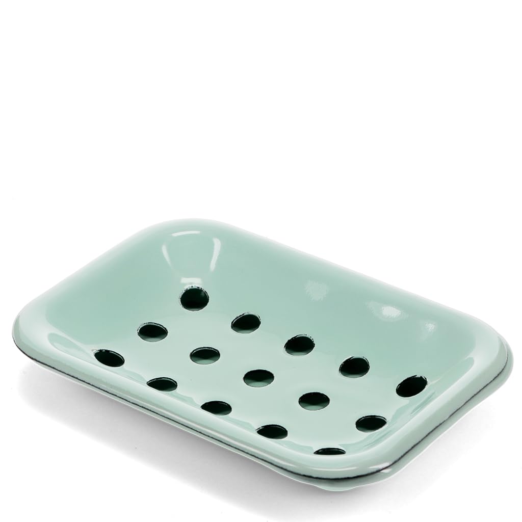 Rex London Green Two-Part Enamel Soap Dish