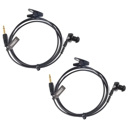 Lot de 2 écouteurs talkie-walkie 3,5 mm pour radio bidirectionnelle et micro déporté