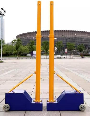 Portable Volleyball & Badminton Net System - Adjustable Height, Stable Base with Wheels - Perfect for Indoor/Outdoor Sports, Easy Setup & Transport