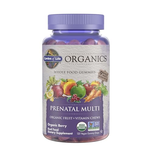 Product Image of the Garden of Life Organics Prenatal Gummies Multivitamin with Vitamin D3, B6, B12,...