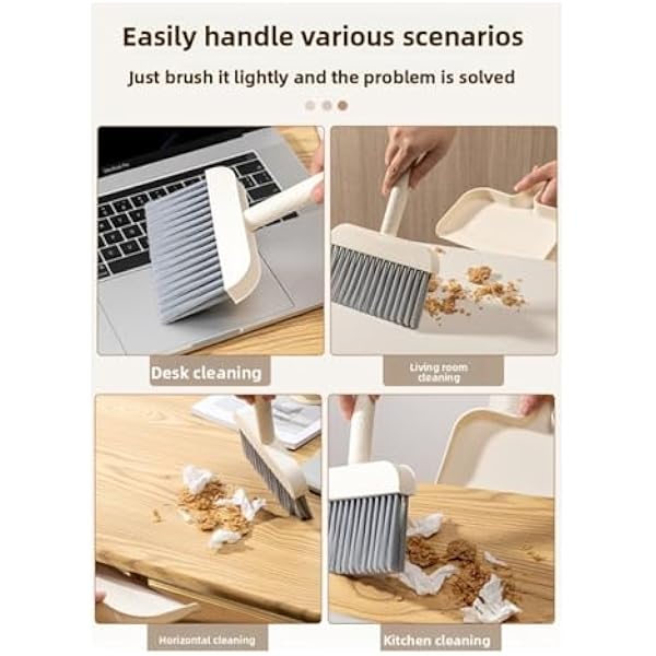 Совок и щетка для рабочего стола, набор White Desk Dustpan Broom Set, щетка для щелей подоконника, щетка для компьютерного стола