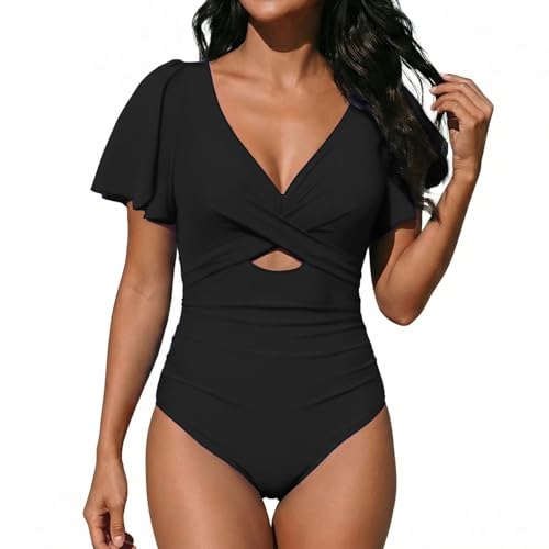 Monokini push up à volants idéal pour vos après-midis détente au bord de la piscine de l'hôtel