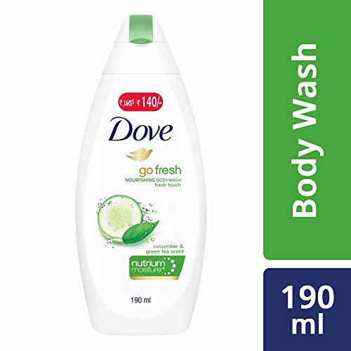 Image of Dove Go Fresh Nourishing Body Wash, 190 ml with (Free Loofah)