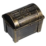 Coffre au trésor vintage portable : structure simple, facile à ouvrir ou à fermer, pour un meilleur effet décoratif, vous permet d'avoir une sensation d'utilisation satisfaisante, petit coffre au trésor rétro