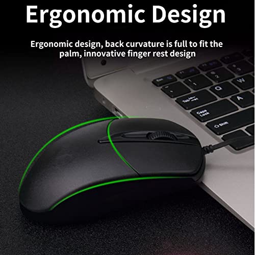 Zhiyavex Wired Gaming Mouse,1600Dpi Ergonomic Mice,Heated Mouse With 3 Speed Temperature Adjustment/Timing,Usb Photoelectric Mice,3D Non Slip Roller,For Laptop Pc Desktop Notebook, Black #TOP4