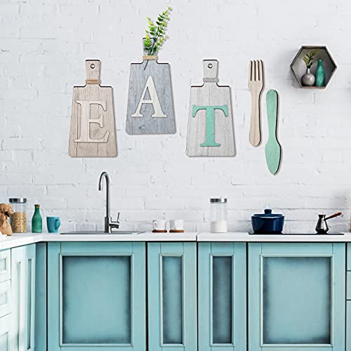 Jeteccuttingboardeatsignsethangingartkitcheneatsignforkandspoonwalldecorrusticprimitivecountryfarmhousekitchendecorforhomedecorationbeigedarkgraygraywhite  Urban Country Home Decor Jetec cutting board eat sign set hanging art kitchen eat sign fork and spoon wall decor rustic primitive country farmhouse kitchen decor for home decorationbeige dark gray gray white  urban country home decor