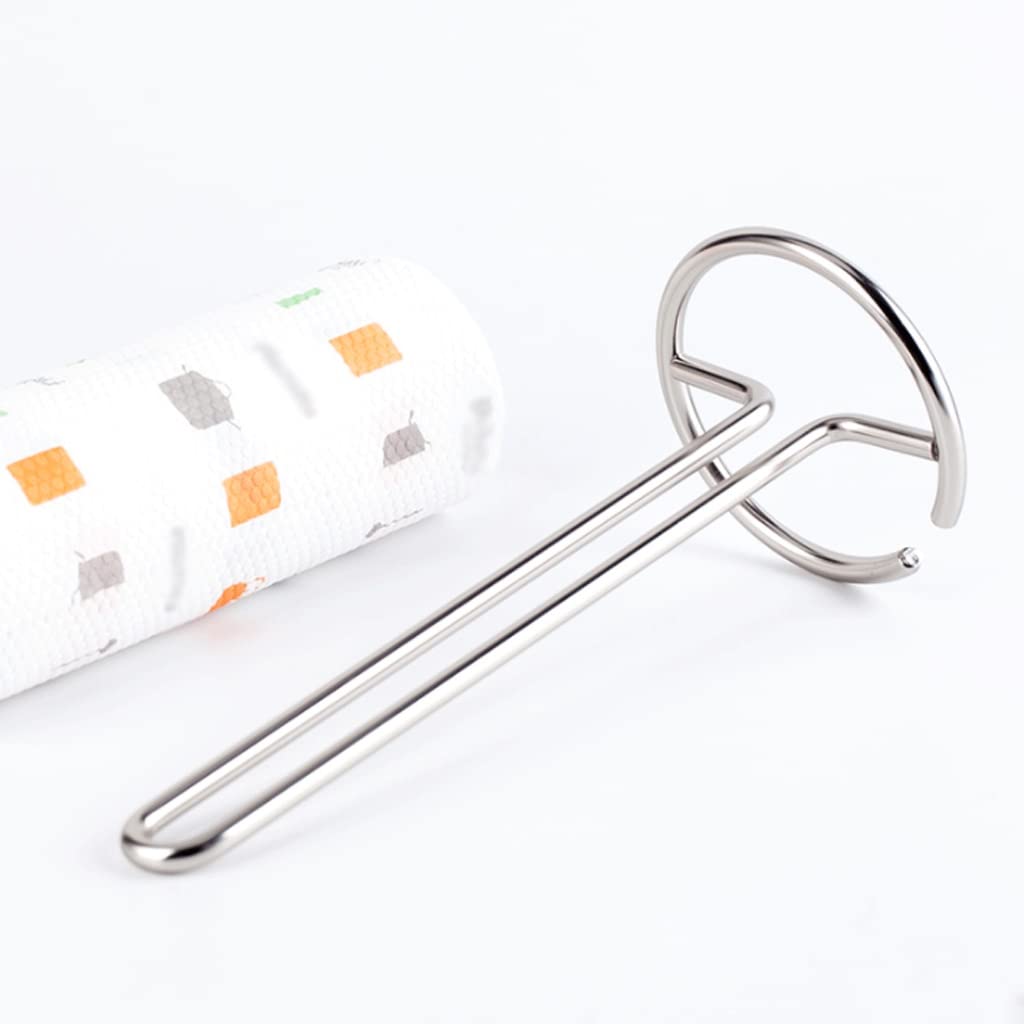 Porta carta igienica Porta asciugamani di carta rivestita in metallo Supporto for tessuto verticale Distributore di carta perforato gratuitamente for cucinare carta da cucina e film Design elegante