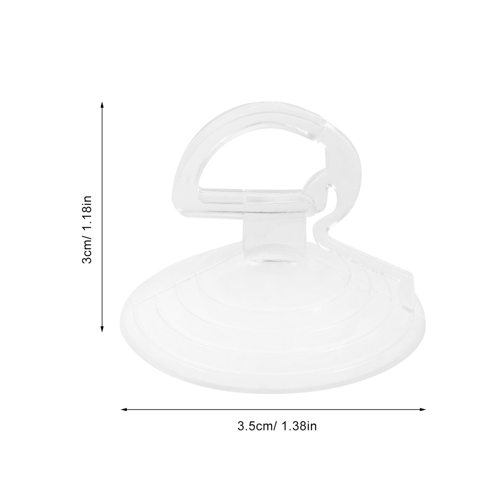 Cabilock 400 Ventosas de Plástico Transparentes para Parabrisas de Coche 3,5 Cm con Anilla de Tiro, Reutilizables y Resistentes al Calor para Parasoles Interiores y Organización