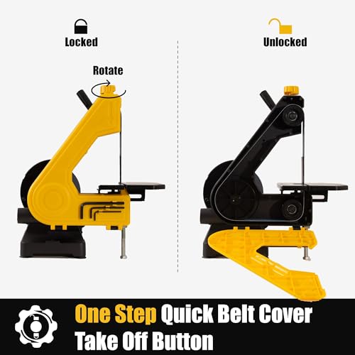 KFMK High Speed 6" Bench Grinder & 1"x30" Belt Sander Combo, Bench Belt Sander & Grinder for Metalworking, Belt Grinder for Knife Making, sharpening