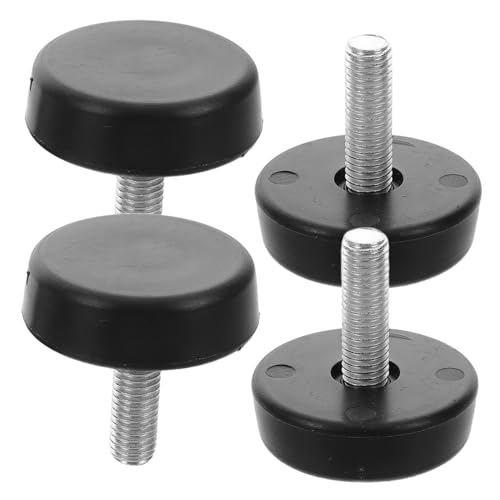 CONGARTENO 4 Stück Verstellbare Laufband füße Rutschfesten Gummibasen Höhenverstellbare Montagebolzen für Fitnessgeräte Zuhause Gym Stabile Trainingsgeräte Ersatzteile
