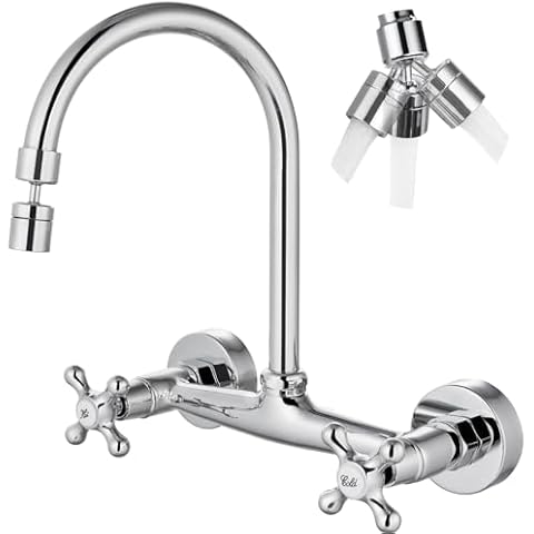 Airuida Chrome Polish Wall Mount Kitchen Sink Faucet Cover