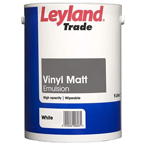 Leyland Trade Vinyl Matt Emulsion Paint - White 5L Cover