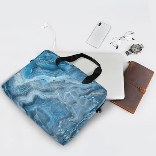 Funda portátil para laptop 15.6 pulg con asa y correa azul miniatura 7
