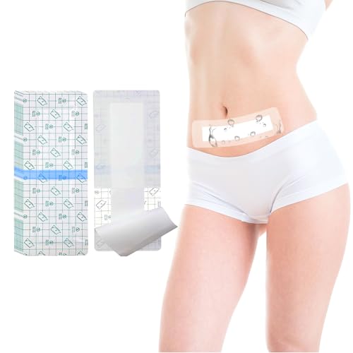 UILYNIU 10 Piezas Película De Vendaje Transparente Impermeable, Vendajes de Almohadillas Adhesivas, Vendaje para Tatuajes, Protección De Heridas, Vendaje para Cortes y Arañazos (Transparente)