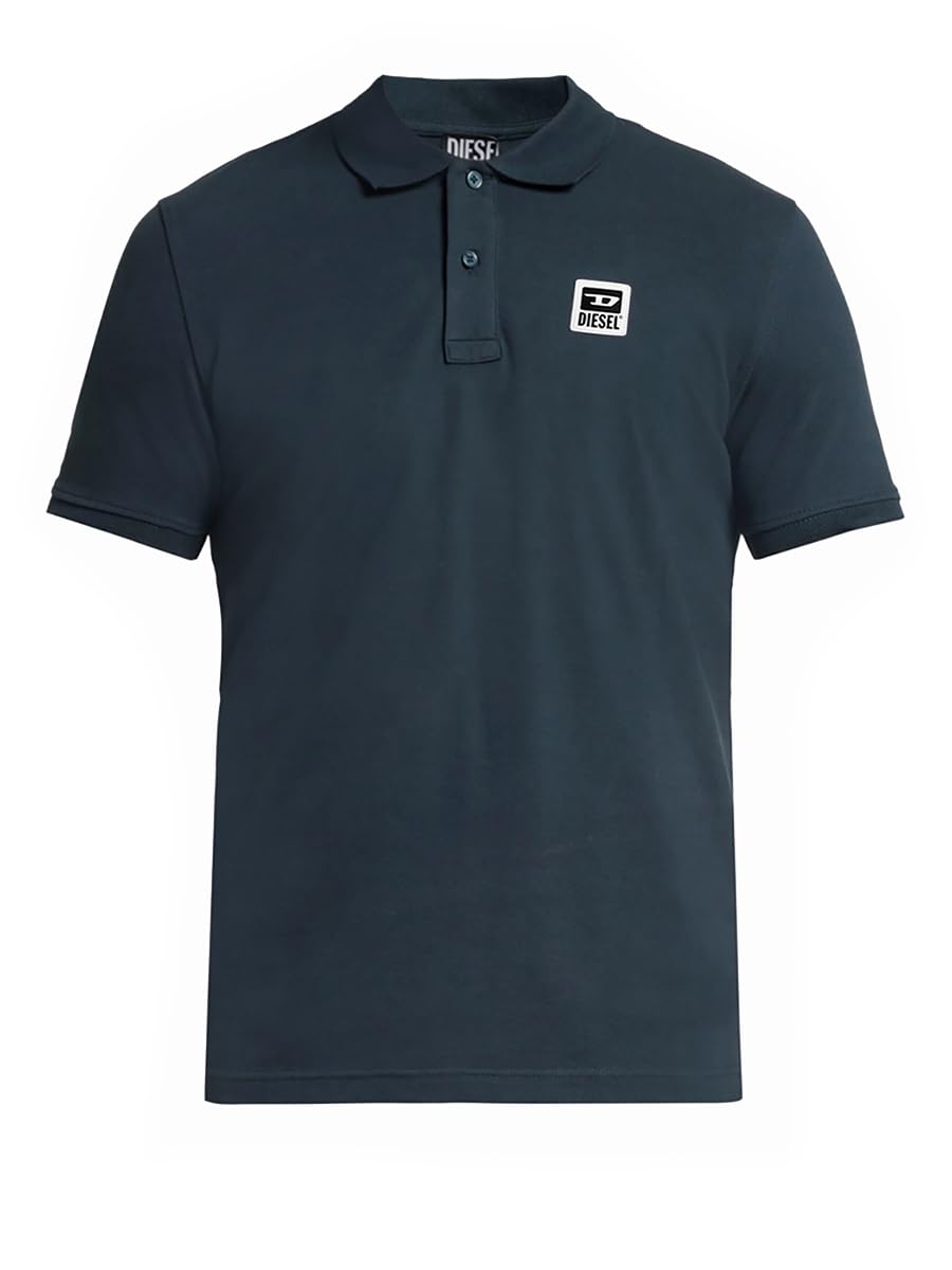 Diesel - Męska koszulka polo Slim Fit z logo Stretch Cotton Pique - T-Smith 250104