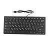 GOWENIC 78 Key Ultra Slim Language Keyboard, German/Russian/French English Bilingual Language Keyboard, Work Efficiency Multi Device USB Wired Computer Keyboard, Quiet and Compact(Russian)