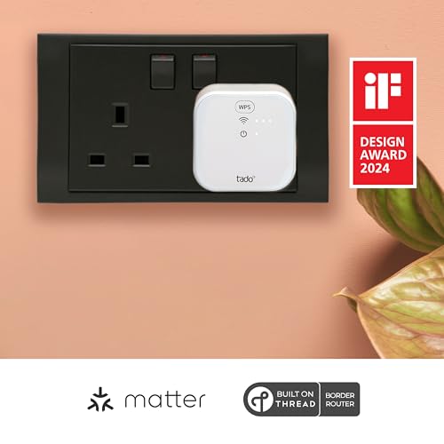 tado Bridge X f&uuml;r Profis, Thread Border Router und Signalverst&auml;rker f&uuml;r tado&deg; X und andere Thread-f&auml;hige Ger&auml;te im Smart Home Netzwerk