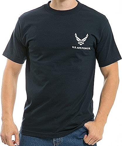 Rapid Dominance S25-WIN-NVY-03 Classic Military T-Shirt, Air Force Wing, Navy, Large