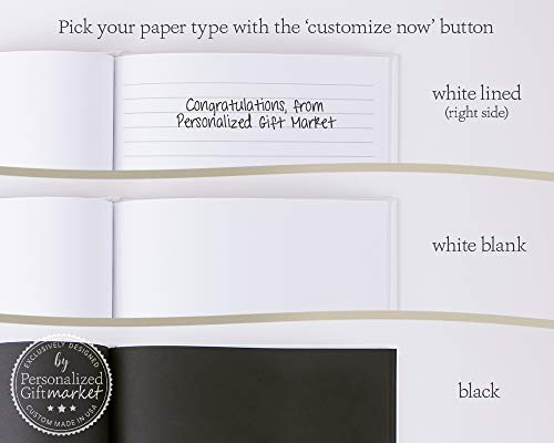 White Wedding Guest Book, Polaroid Photo Album Instax Booth, Personalized With Names, Custom Guestbook - Hardcover (10X8 Inches) #TOP2