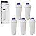 Price comparison product image DELONGHI Espresso and Bean to Cup Coffee Machine Water Filter Cartridges (Pack of 5, Fits ECAM Series, SER3017)