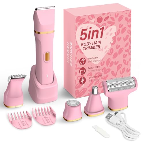 Tondeuse de bikini électrique 5 en 1 pour femme rasoir sans fil étanche IPX7