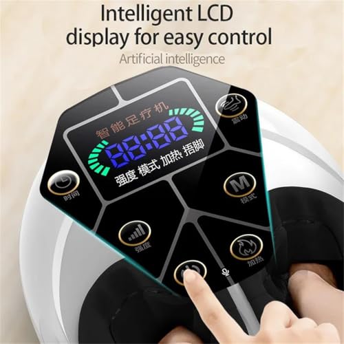 Masajeador de pies con vibración, masaje profundo, función de calentamiento, tubo para baño de pies, alivia el dolor en pies y piernas, color negro miniatura 4