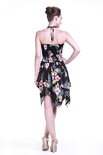 Image of Family Matching Hawaiian Clothes, Hibiscus Black | Black Hibiscus Print • Soft Rayon Fabric • Family Matching Outfits • Vacation Ready • Luau Party Wear