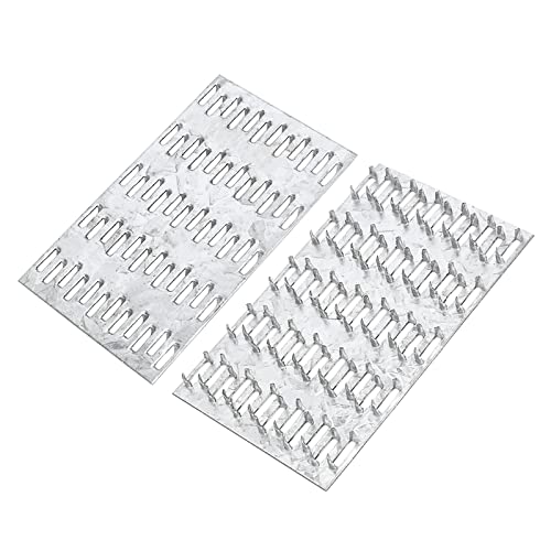 Mozcorn 20Pcs Truss Plates 3 X 5 Inch, Pronged Truss Mending Plate With Nail Teeth, Steel Mounting Brackets For Roofing Wood Connector 20 Ga Thick 8Mm Nail Teeth #TOP4