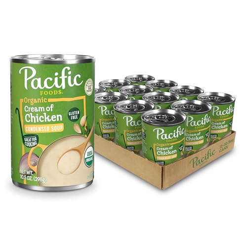 ★Pacific Foods Organic Cream of Chicken Soup, 10.5oz, 12 cans