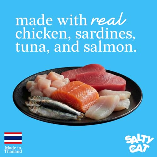 Image of Salty Cat Captain's Catch Dinner Pate Variety Pack Cat Food for Cats, 12 Cans (3 oz Each)