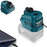 YNDZ 18V auf 12V Step Down Konverter Kompatibel mit Bosch 18V GBA Batterie, DC 12V 20A 240W Abwärtsregler mit Zigarettenanzünderbuchse & USB A/C Ports, Netzteil für Auto Kühlschrank Golfwagen