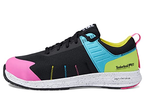 Timberland PRO® Overdrive Composite Safety Toe Women’s Sneakers – Lace-up Closure – Abrasion-Free Black/Cyan/Magenta 7 M by Timberland PRO - Image 4