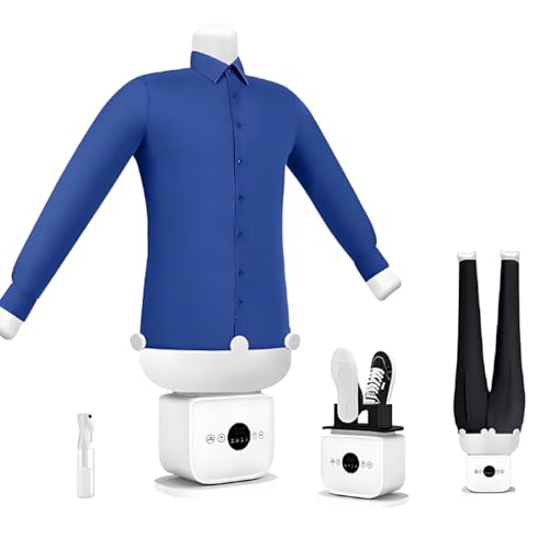 ZyKnaurral Bügelpuppe–Hemdenbügler & Bügelmaschine für Hemden,Blusen,T-Shirts,Hosen – Bügelautomat mit 3-in-1 Bügeln & Trocknen Funktionen – effiziente Bügelhilfe A