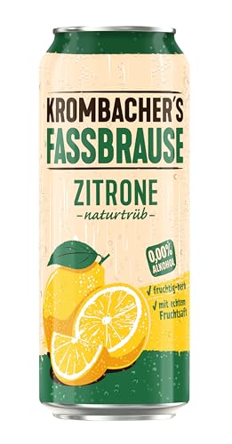 Krombacher’s Fassbrause Zitrone naturtrüb Dose (24 x 0,5 l)