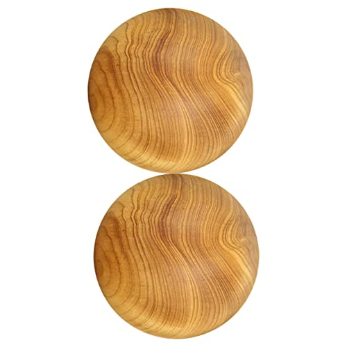 IWOWHERO 2pcs Massage Ball Chinese Balls Hand Exercise Balls Hand Play Balls Massage Stick Roller Hand Hand Baoding Balls Excercise Workout Ball Asian Balls Thuja Yellow