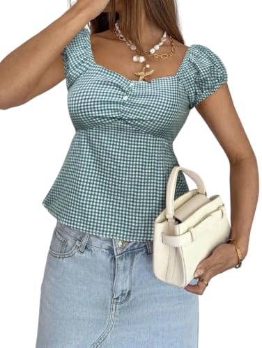 Image of Fairy Grunge Y2k Shirts Vintage Crop Tops Short Sleeve Girls Slim Fit Tees