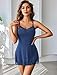 Avidlove Lingerie for Women Sexy Slutty Stripper Outfits Lace Babydoll Lingerie Dress V-Neck Sleeveless Nightgowns(Navy Blue,Medium)