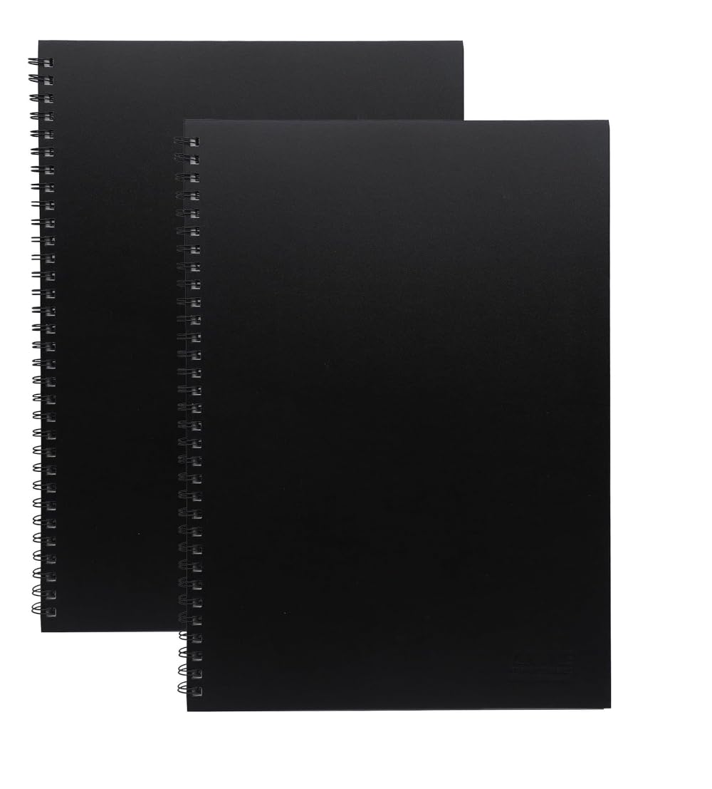 2Pack A3 Sketchbook Hardback Cover Spiral Sketch Book 60 Sheets / 120 Pages 160GSM Cartridge Paper Thick Paper Art Book