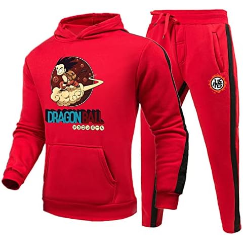 Dragon Ball Hoodie and Jogger Pants Set Japanese Anime Son Goku Cosplay Casual Tracksuit Two Piece Set for Men Women Cover