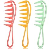 Schönes Geschenk: Der breite Zahnhaarkamm ist nützlich, um Kräuselungen und Haarausfall zu reduzieren, ein praktisches Geschenk für Familien und Freunde.Ein 3er-Set, Sie können eines einem Freund geben und eines für sich behalten