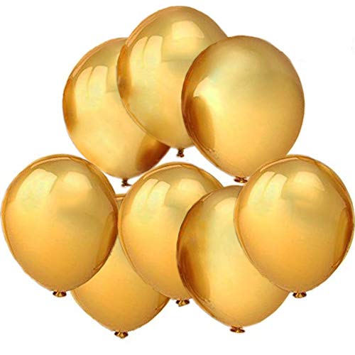 100 Pack Gold Balloons Latex 10