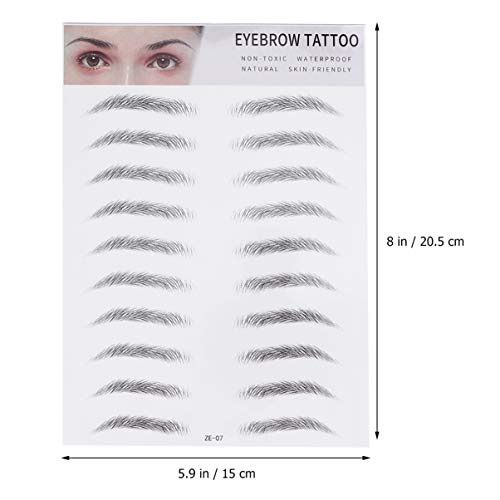Uonlytech 2 peças de tatuagem de sobrancelha para maquiagem, tatuagem de sobrancelha artificial, tat