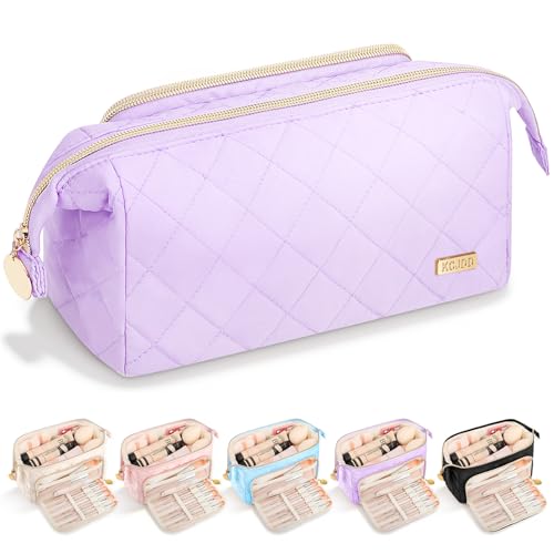 Kcjdd Easter Basket Gifts Soft Quilted Makeup Bag, Wide