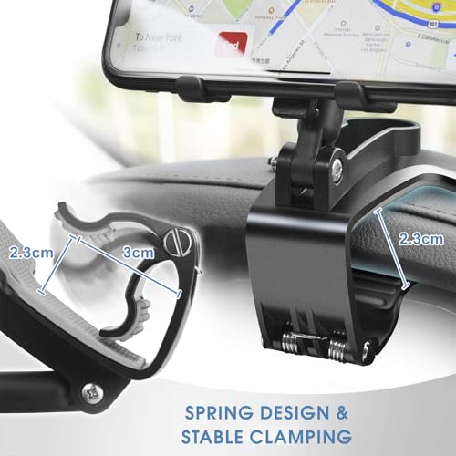 einhändige Klemmung sichtbar (112 Zeichen). - Detailansicht von TOFURT Auto Handyhalter 360° Dashboard Test – Dealfoxx.de