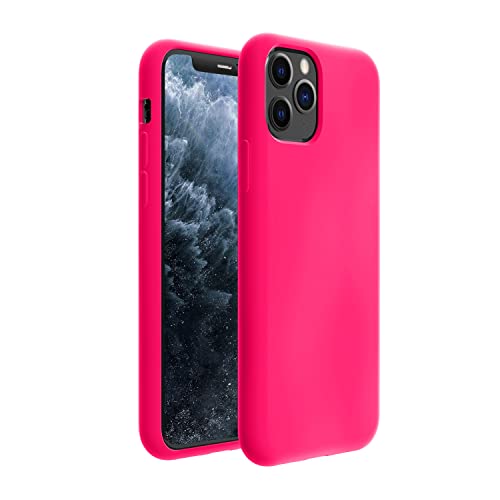 ZUSLAB Nano Silicone Case Compatible avec Apple iPhone 11 Pro Antichoc Coque Pare-Chocs en TPU - Rose Vif Cover