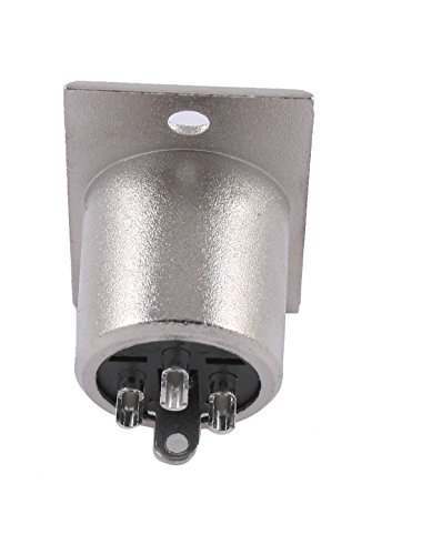 Conector XLR macho de 3 clavijas sourcing map para eliminar ruidos en paneles de audio 4